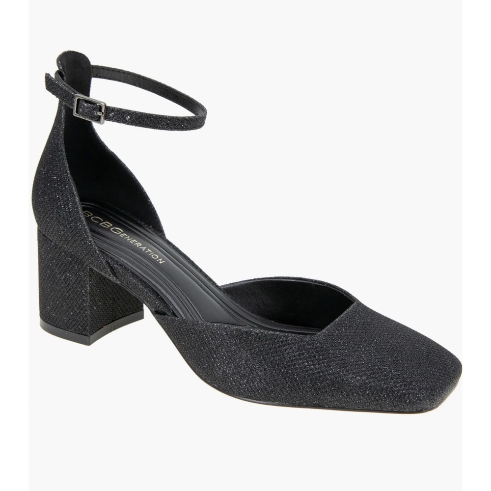BCBGeneration‎ Glittery Black Block Heels